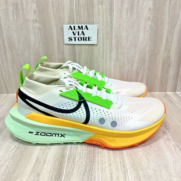 Nike ZoomX Zegama 2 Summit White Laser Orange FD5191-100 Women's Size 10 - Picture 1 of 10